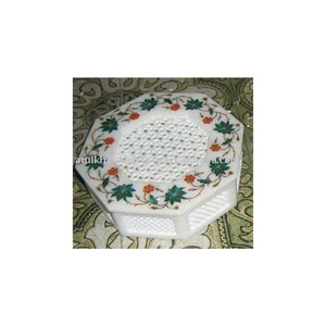 Boîte cadeau à incrustation de marbre en treillis - Product Image 1