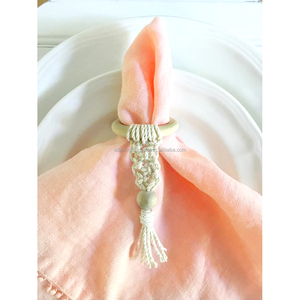 Juego de 3 Porta Servilletas Decorativos para Mesa, Estilo Boho, Hechos a Mano con Cuerda de Algodón, Macramé, para Cortinas - Product Image 6