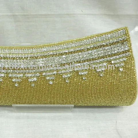 Best Selling Designer Beautiful Fancy Fashionable Beaded Clutch Bag for Women at Lowest Price from Indian Best Supplier