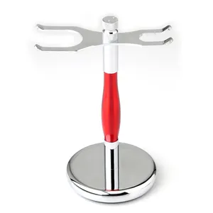 Última Llegada Nuevo Diseño Personalizado Marca Metal Soporte de afeitado Brocha de afeitar a bajo precio - Product Image 1