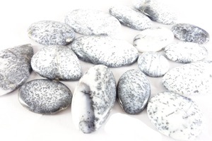 Opale dendritique naturelle, pierre précieuse blanche, opale dendritique, pierre précieuse en vrac pour la fabrication de bijoux, cabochon en vrac - Product Image 2