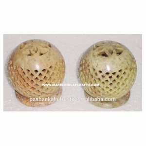 Natural Soapstone Handmade Carving Design <b>Tea</b> Light Candle Stand Holder Round Shape For Home <b>Lighting</b> Decoration And Gifting - Product Image 1