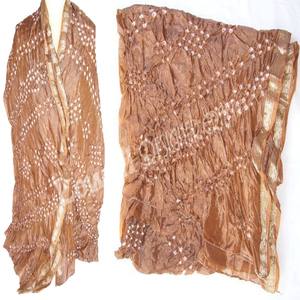 Lowellcraft Long Colorful Tie-Dye & Plain Style <b>Silk</b> <b>Scarf</b> for Girls Spring Season - Product Image 5