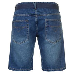 กางเกงขาสั้นผ้ายีนส์ของผู้ชายลายพื้นเป็นมิตรกับสิ่งแวดล้อมทำจากผ้าฝ้าย100% ดีไซน์ตามสั่ง - Product Image 2