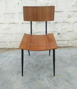 Silla de café industrial vintage de la mejor calidad, muebles de restaurante de madera de diseño moderno - Product Image 1