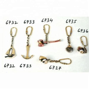 Llavero Náutico de Latón con Forma de Ancla Dorada para Barco o Yate, Acabado Pulido Liso, Fabricante y Exportador de la India - Product Image 2