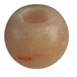 Bougeoir en sel rose de l'Himalaya de forme ronde - Product Image 5