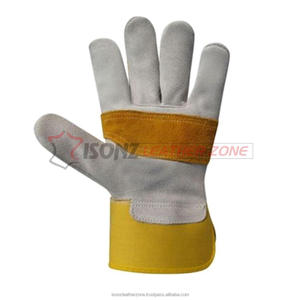 Guantes de Seguridad de Piel Dividida con Palma Reforzada, Duraderos, Antideslizantes/Anticorte, Guantes de Trabajo - Product Image 3