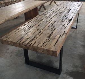 Teca rústica mesa de comedor para restaurante - Product Image 1