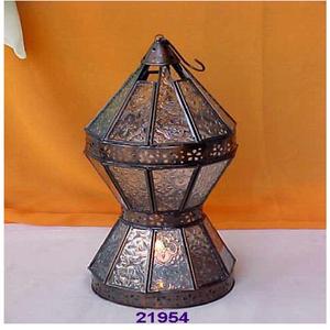 Unique Design Moroccan Metal & Glass Tealight <b>Lantern</b> - Product Image 1