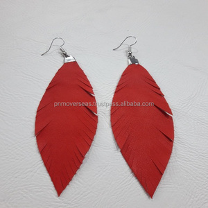 Pendientes de cuero de última tendencia - Product Image 2