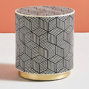 Mesa de centro de salón de estilo moderno con diseño de incrustaciones de hueso - Product Image 2