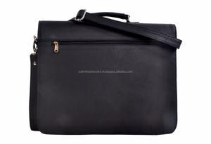 Classic Pure Black Business <b>Bag</b> 100% Genuine Leather Handbag Crossbody Shoulder <b>Bag</b> Genuine Leather Briefcase Laptop <b>Bag</b> For <b>Men</b> - Product Image 2