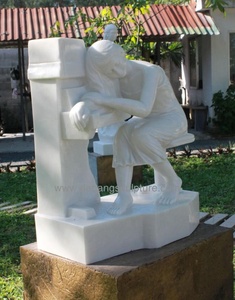 รูปปั้นหินแกะสลักและประติมากรรมตกแต่งด้วยหินสำหรับเด็กสาวในสวนรูปปั้นตกแต่งตามสั่ง - Product Image 3