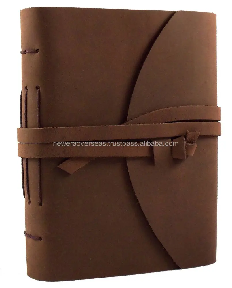 Rustikales dunkelbraunes echtes Leder gebundenes Tagebuch mit hand gefertigtem Baumwollpapier-Notizbuch-Skizzenbuch oder reise tagebuch zum Verschenken