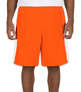 Pantalones cortos de baloncesto de malla de poliéster de alta calidad con logotipo personalizado, pantalones deportivos de punto transpirables con cordón para hombres, pantalones informales de talla grande - Product Image 1