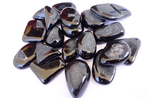Piedra Preciosa Suelta de Ágata Druzy Negra Natural de la Mejor Calidad, Formas Mixtas, Estándar AAAAA, Modelo Rida Creations RC101, 4mm-25mm, Normal - Product Image 3