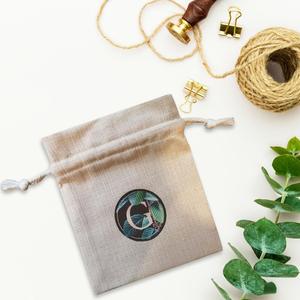 Sac à cordon en chanvre avec logo personnalisé pour emballage textile Article promotionnel par transfert de chaleur - Product Image 1