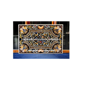 Pietra Dura Marble Dining Table Top, Inlay Marble Dining Table Top - Product Image 1