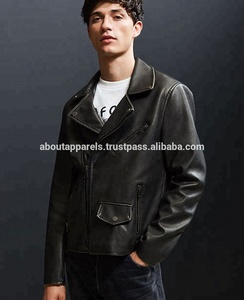 New Arrival Cheap Stylish Brand New Men's Shearling Sheepskin Leather Motorbike Jacket & Coats Removable Waist Belt Latest - Product Image 6