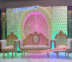 Decoración de escenario de gran boda, decoración exclusiva de escenario de recepción de Bollywood, decoraciones de escenario de boda marroquí - Product Image 5
