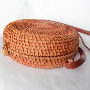กระเป๋าหวายน้ำผึ้งมือจับเดี่ยวพร้อมซับผ้าฝ้ายและกับดัก - Product Image 3