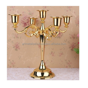 New 5 Arm <b>Gold</b> <b>Candelabra</b> Elegant Luxury Design Perfect for Home Decor Weddings and Special Events Stunning Centerpiece - Product Image 1
