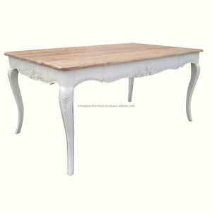 Muebles Clásicos de Indonesia - Mesa de Comedor de Madera Pintada Estilo Francés, Juego de Muebles para Comedor. - Product Image 2