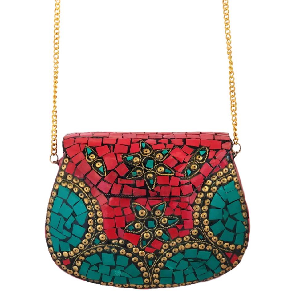 Tas genggam mosaik logam dan gaya baru trendi untuk wanita tas tangan Malam Wanita dengan harga grosir dengan kerajinan mewah