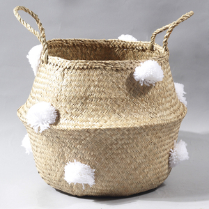 Cheap Price and Stocked Hand Woven Folding <b>Seagrass</b> <b>Basket</b> From Vietnam - Product Image 3