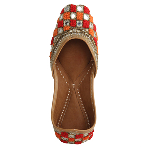 รองเท้าหนังแท้ทำมือ ปักลายอย่างมีสไตล์ รองเท้าหนังแบบจุตติ - Product Image 3