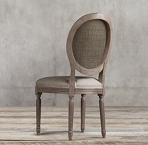 Chaise d'Appoint Vintage Française avec Siège en Tissu, Mobilier de Salle à Manger Antique Moderne en Bois - Product Image 4