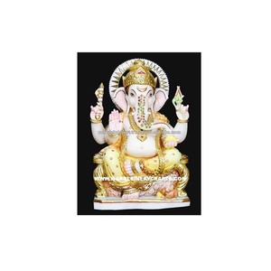 รูปปั้นพระพิฆเนศหินอ่อนที่สวยงาม - Product Image 1