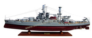 Modèle de bateau en bois fabriqué à la main de l'USS Arizona (BB-39) Cadeau de nouveauté pour les amateurs de navires - Product Image 3