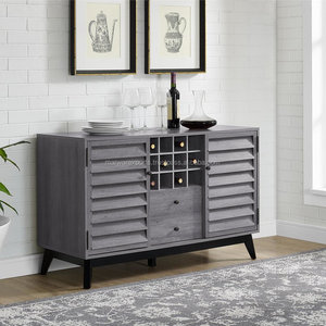 Cabinet commercial antique industriel de barre de vin en bois solide avec les chaises confortables de barre - Product Image 2