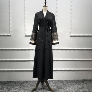 Fabuloso las mujeres musulmanas rayas Abaya Dubai Kaftan Kimono - Product Image 2