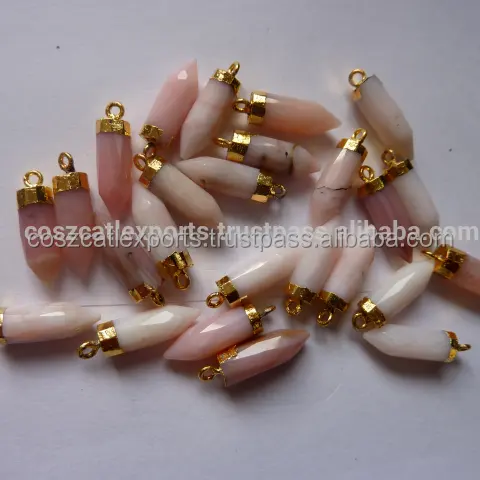 Phụ Nữ Yêu Thích Tự Nhiên Rose Quartz Opal Agate Đá Mặt Dây Charms Điểm Cho Vòng Cổ