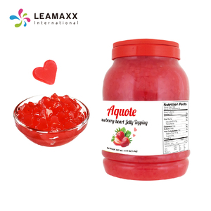 2025 Leamaxx Taiwán té de burbujas suministro al por mayor producto caliente fresa corazón gelatina Nata De Coco Topping bebida - Product Image 1