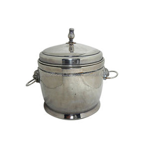 Refroidisseur à vin Meilleures ventes Seau à glace en laiton avec poignée décorée Seau à glace en cuivre de style moderne Baignoire de fête Refroidisseur de boisson - Product Image 2