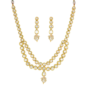 Conjunto de collar de Kundan clásico chapado en oro para mujer, venta al por mayor y fabricante, calidad de exportación, 40424 - Product Image 1