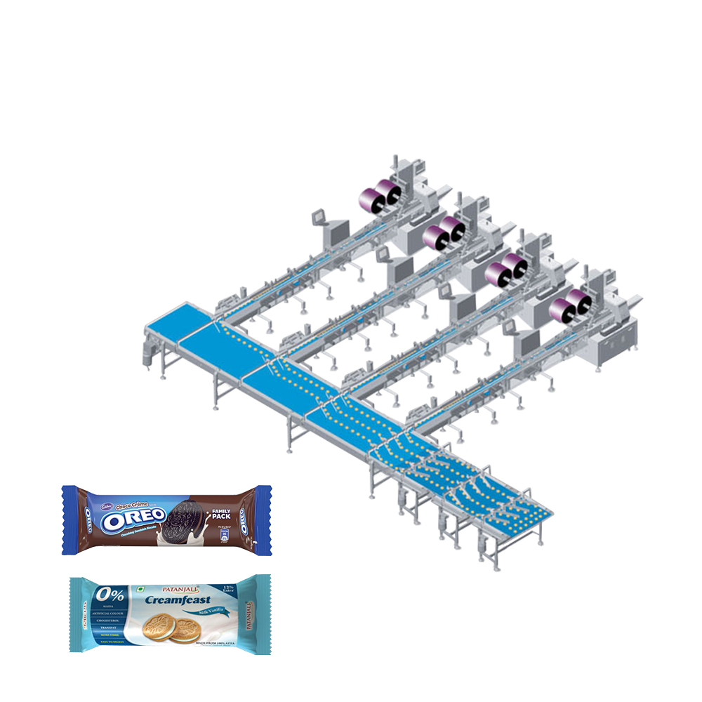 Машина для подачи и упаковки печенья