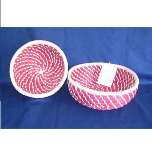 Cestas de almacenamiento sostenibles de mimbre tejido vintage grande para cocina, baño y sala de estar, venta al por mayor - Product Image 2