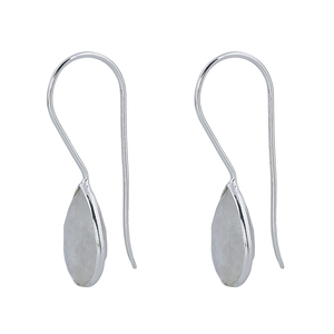 Belle forme de poire arc-en-ciel pierre de lune pierre précieuse 925 boucles d'oreilles en argent sterling cadeau de mariage à la mode ou fêtes. - Product Image 2