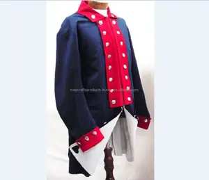 Pardessus fait à la main avec logo d'exigence personnalisé Manteau régimentaire en laine 100% à manches longues de grande taille - Product Image 1