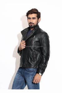 Custom <b>Genuine</b> <b>Leather</b> <b>Jacket</b> Classic Biker Original <b>Leather</b> <b>Jacket</b> for Men Luxury Quality Goat Skin - Product Image 3