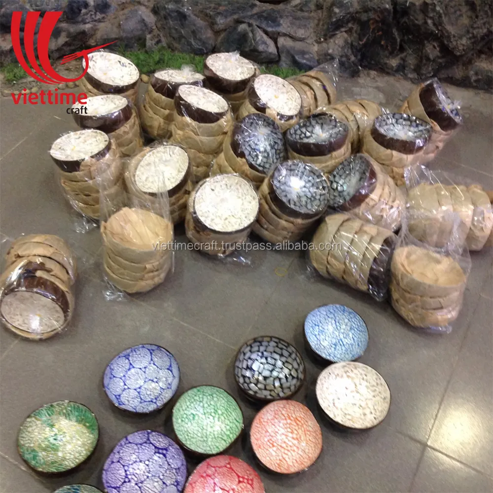 Collectie Van Unieke Duurzame Kokosnoot Kom Groothandel, Handgemaakte Kokosnoot Kom Gemaakt In Vietnam