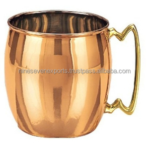 Taza de mula de cobre de Moscú hecha a mano, taza de viaje ecológica para café, té, microondas, tapa de acero inoxidable, Material de vidrio de tamaño personalizado - Product Image 4