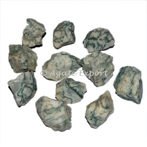 Pierres roulées de qualité supérieure pour la guérison naturelle - Agate d'arbre brute, pierres roulées, artisanat de pierres de guérison - Product Image 1