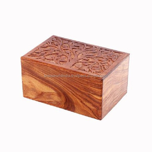American Style Wooden Urn by Brassworld India - Product Image 1