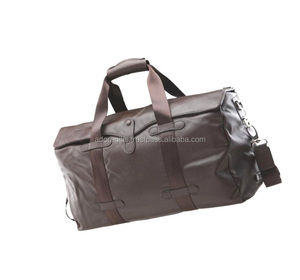 Offre Spéciale sac de voyage Weekender en cuir véritable unisexe grand matériau PC à fermeture éclair écologique et durable pour une utilisation en salle de sport - Product Image 1